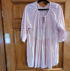 Pale pink chiffon type blouse